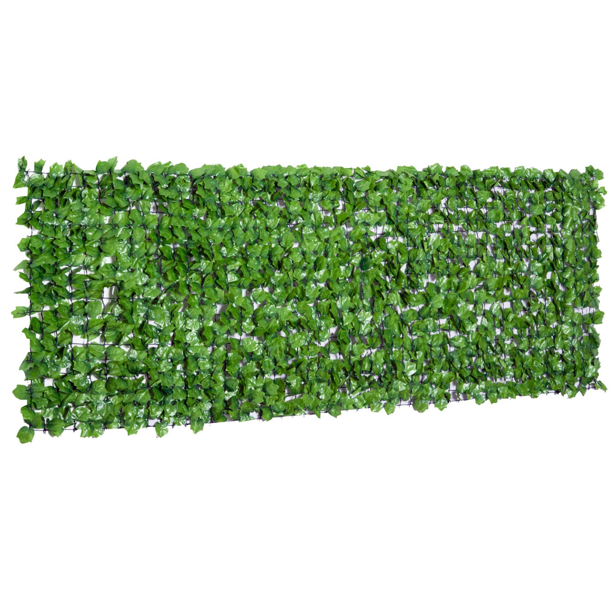 ComfortXL - Brise-vue haie artificielle PE 300 x 100 cm vert clair balcon terrasse occultation feuillage résistant UV - Image 2