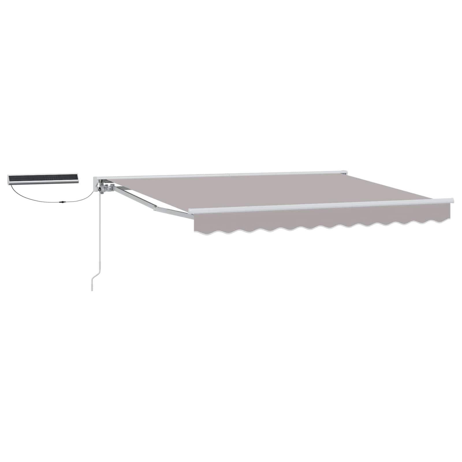 ComfortXL - Store banne électrique rétractable alu terrasse toile anti-UV gris clair blanc 3x2,5m - ComfortXL Outdoor Living - Image 2