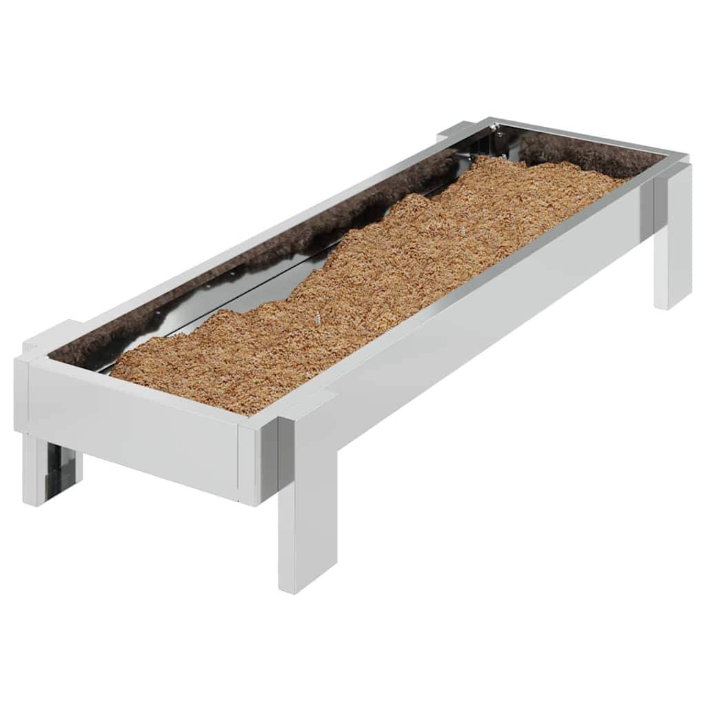 Vidaxl - Bac de nourrissage pour poules Argent 80 x 28 x 13.5 cm vidaXL 874623 - Image 4
