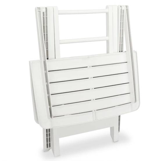 Ensemble de bistro pliable - Salon De Jardin 3 pcs Plastique Blanc MI756 - Image 7
