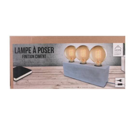 The Home Deco Light - Lampe à poser pour 3 ampoules finition ciment - Image 8