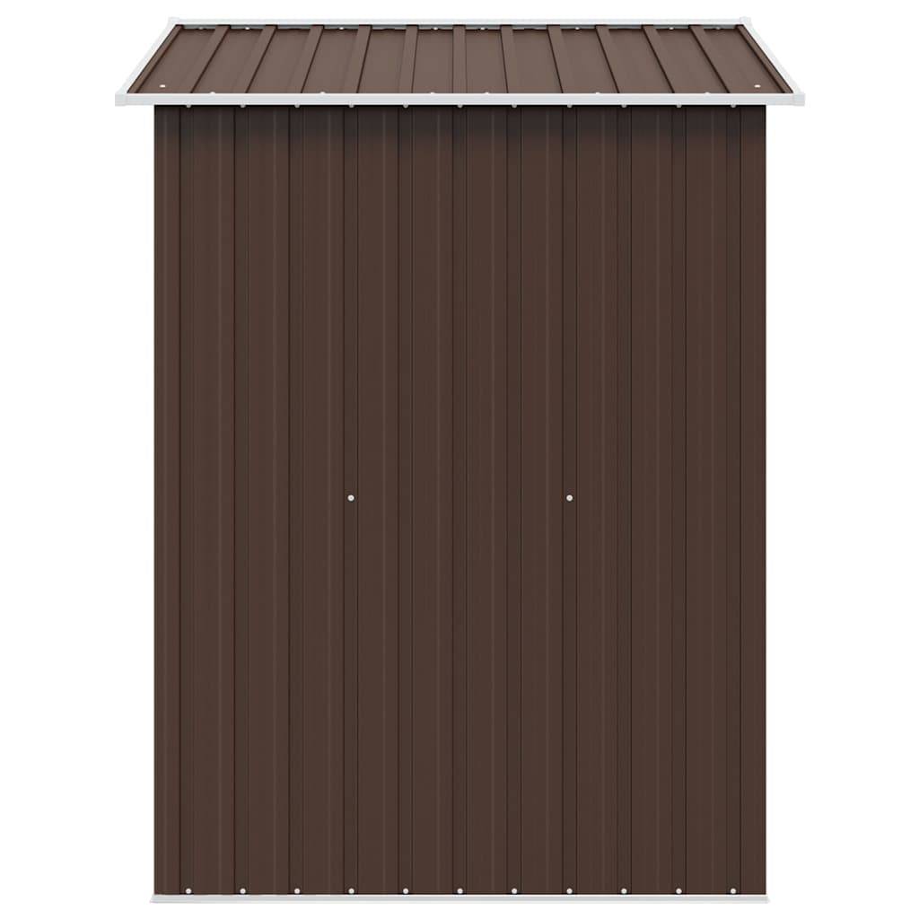PANGIVO - Abri de jardin avec double porte coulissante - Acier galvanisé - Marron 204x132x186 cm - Surface au sol 2,31m² - PANGIVO - Image 7