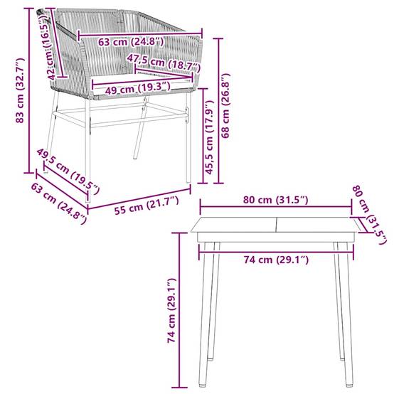 Petit Salon de Jardin 2 Personnes Résine Tressée Table Carrée avec Coussins Noir – ComfortXL Outdoor Living - Image 10