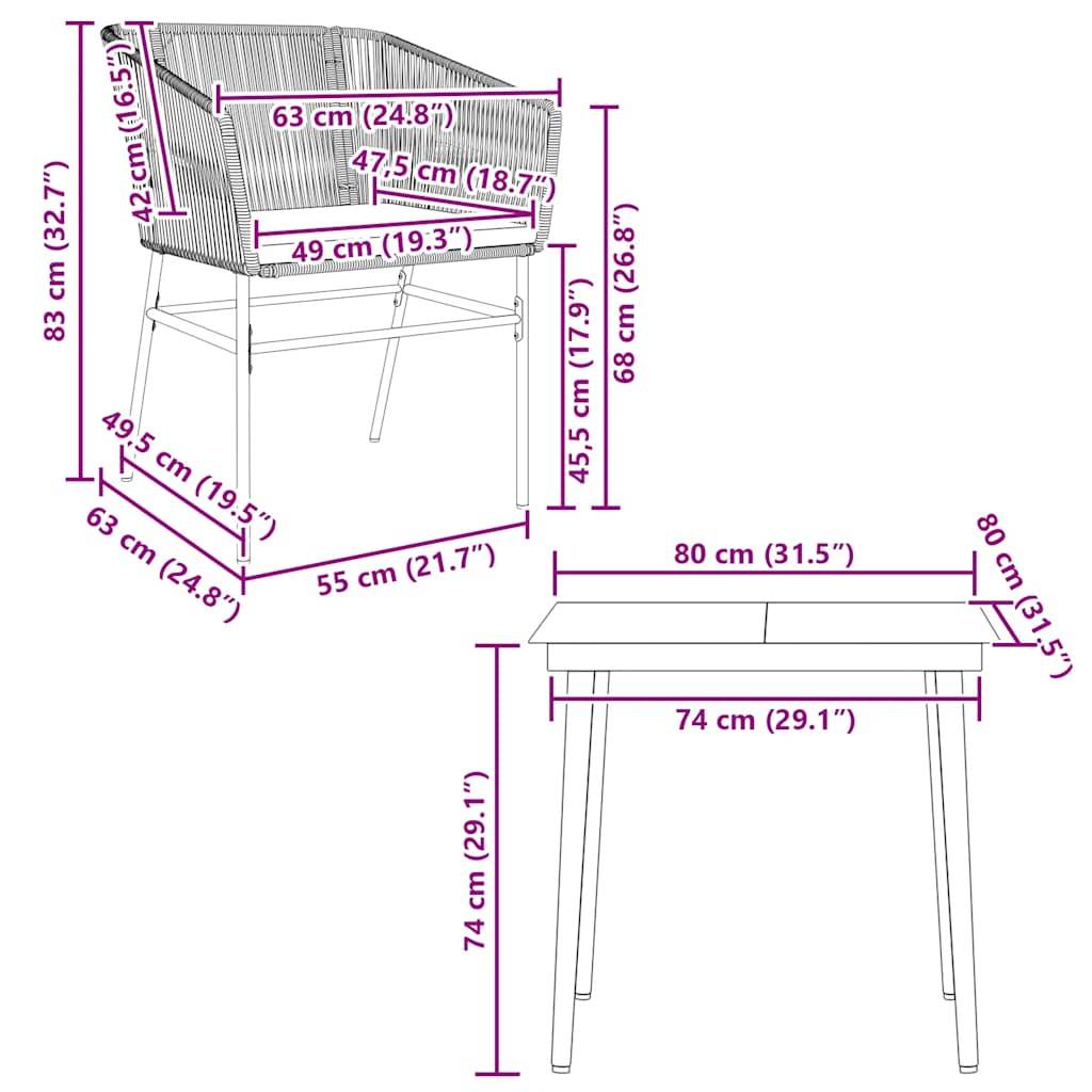 Petit Salon de Jardin 2 Personnes Résine Tressée Table Carrée avec Coussins Noir – ComfortXL Outdoor Living - Image 10
