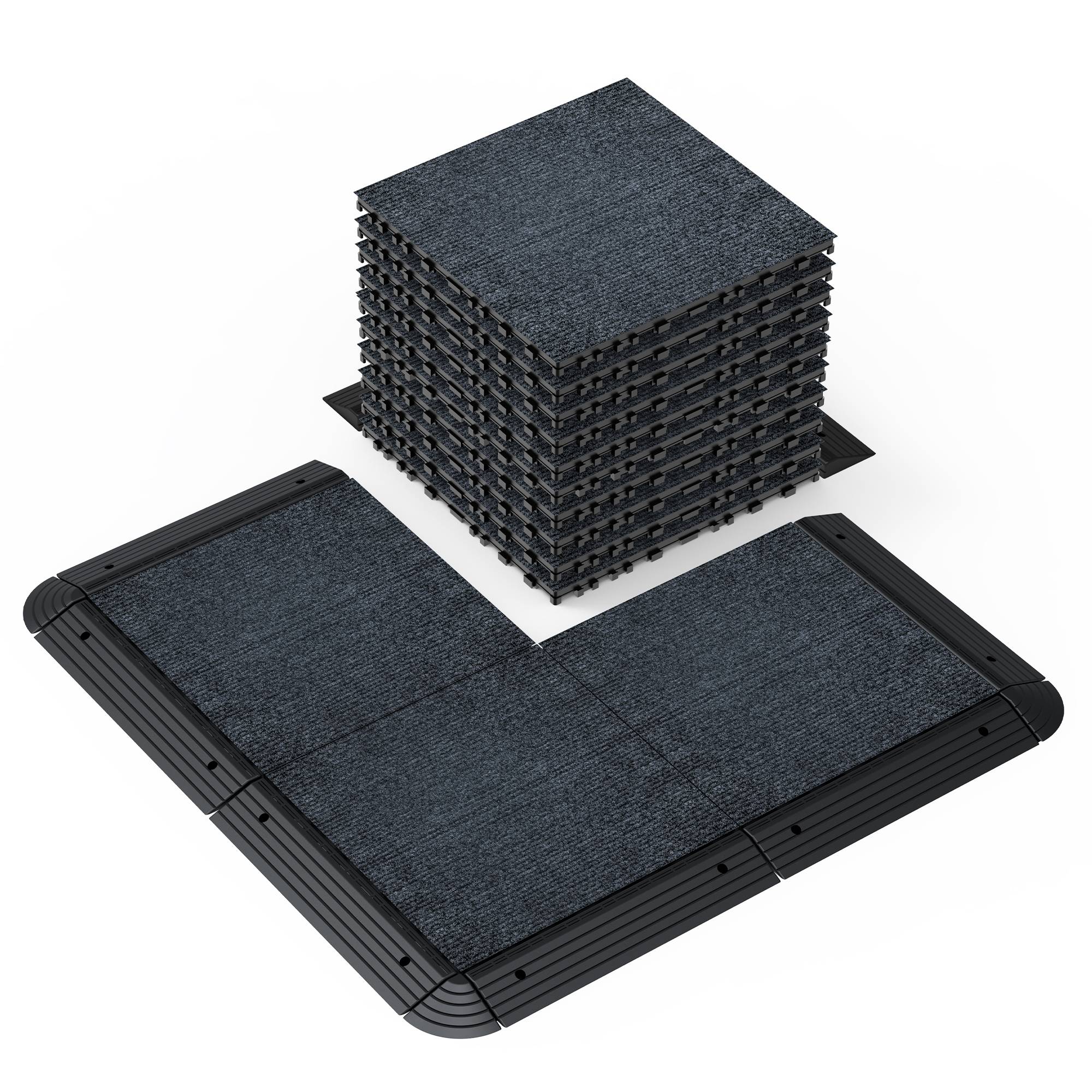 PANGIVO - Dalles de terrasse polypropylènes gris 30 x 30 x 2 cm - PANGIVO - Image 3
