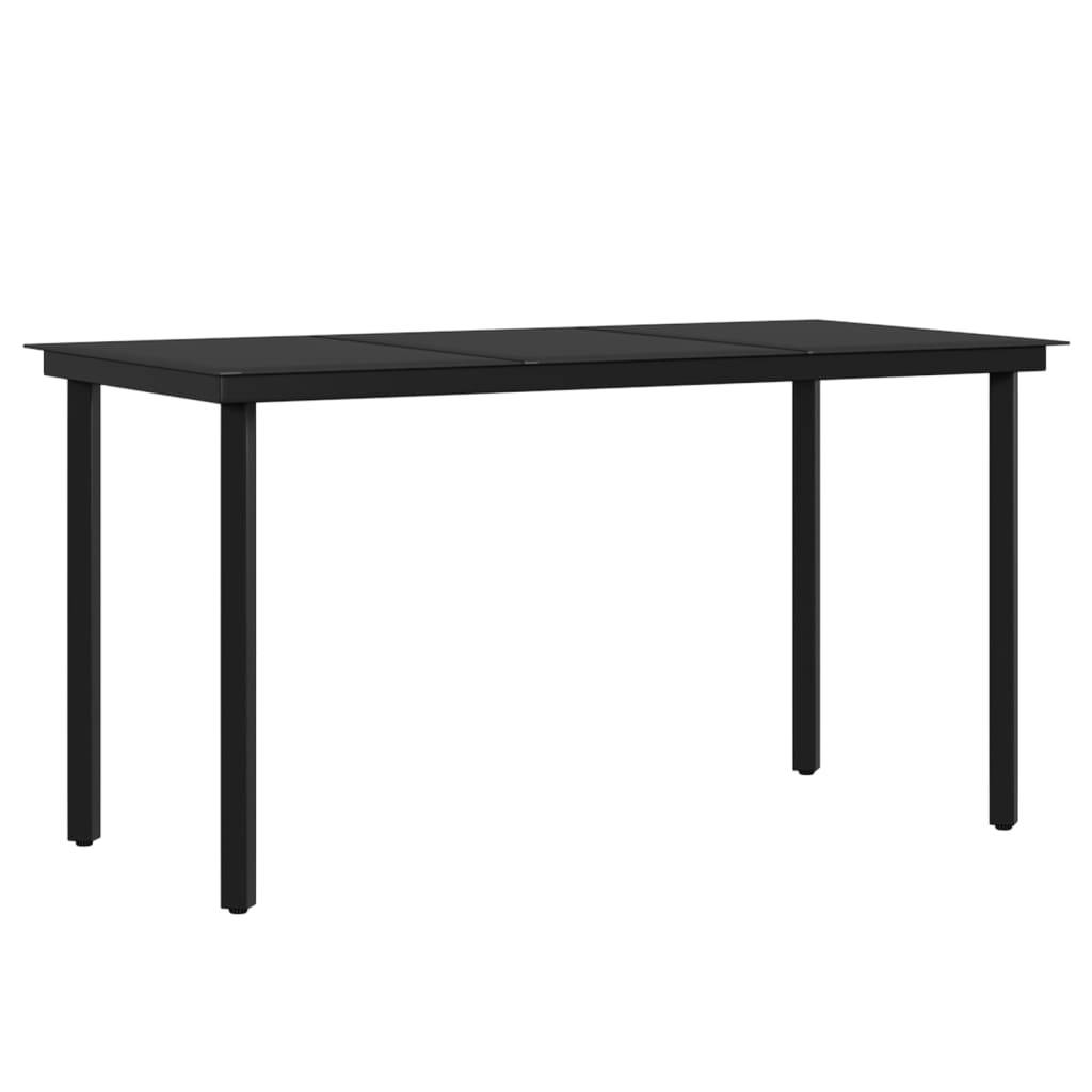 Table et Chaises de Jardin 4 Pers Résine Tressée Acier Extérieur Noir 5 pcs – ComfortXL Outdoor Living - Image 5