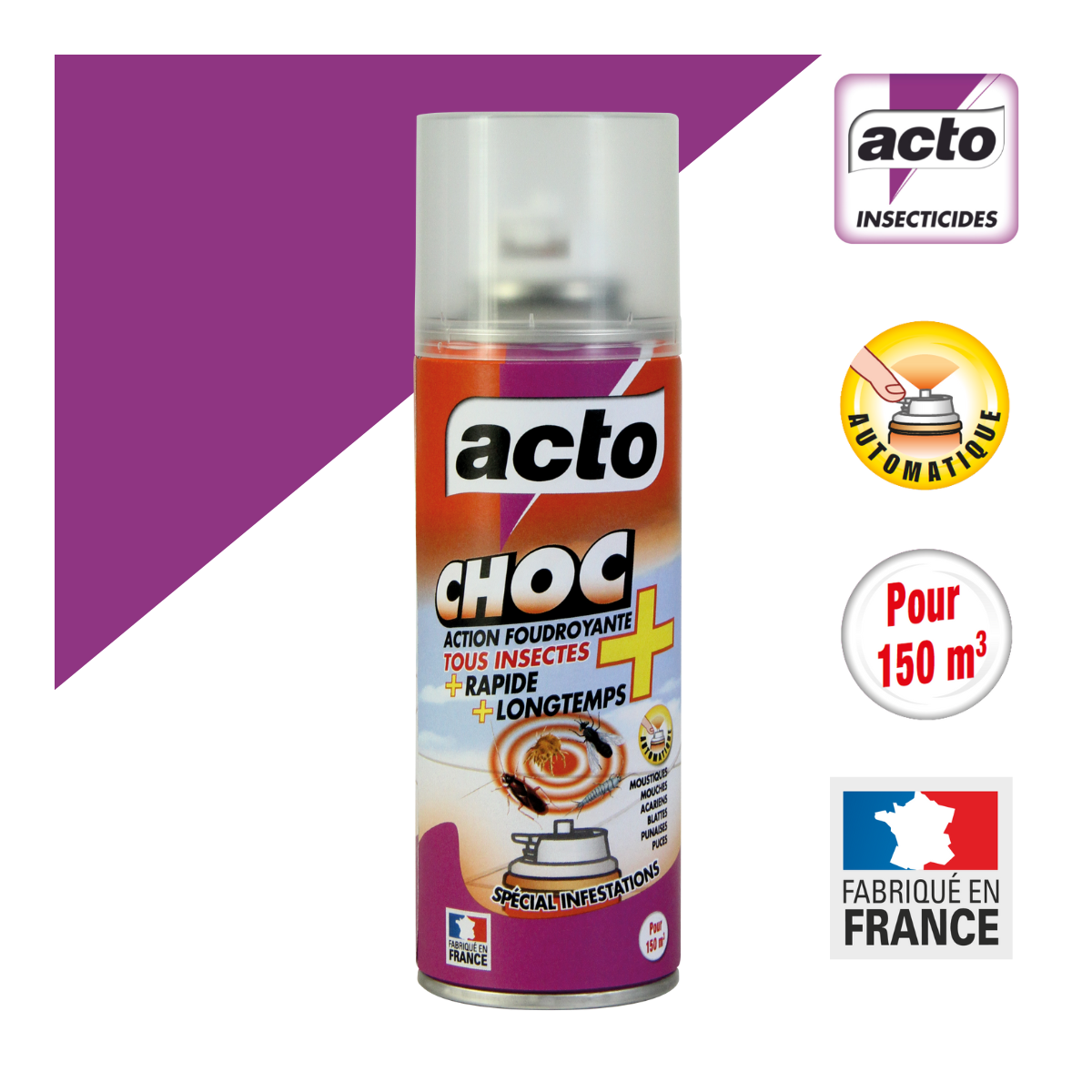 Multitanks - Lot de 2 Aérosols ACTO CHOC : Pour une Maison Sans Insectes - Image 3