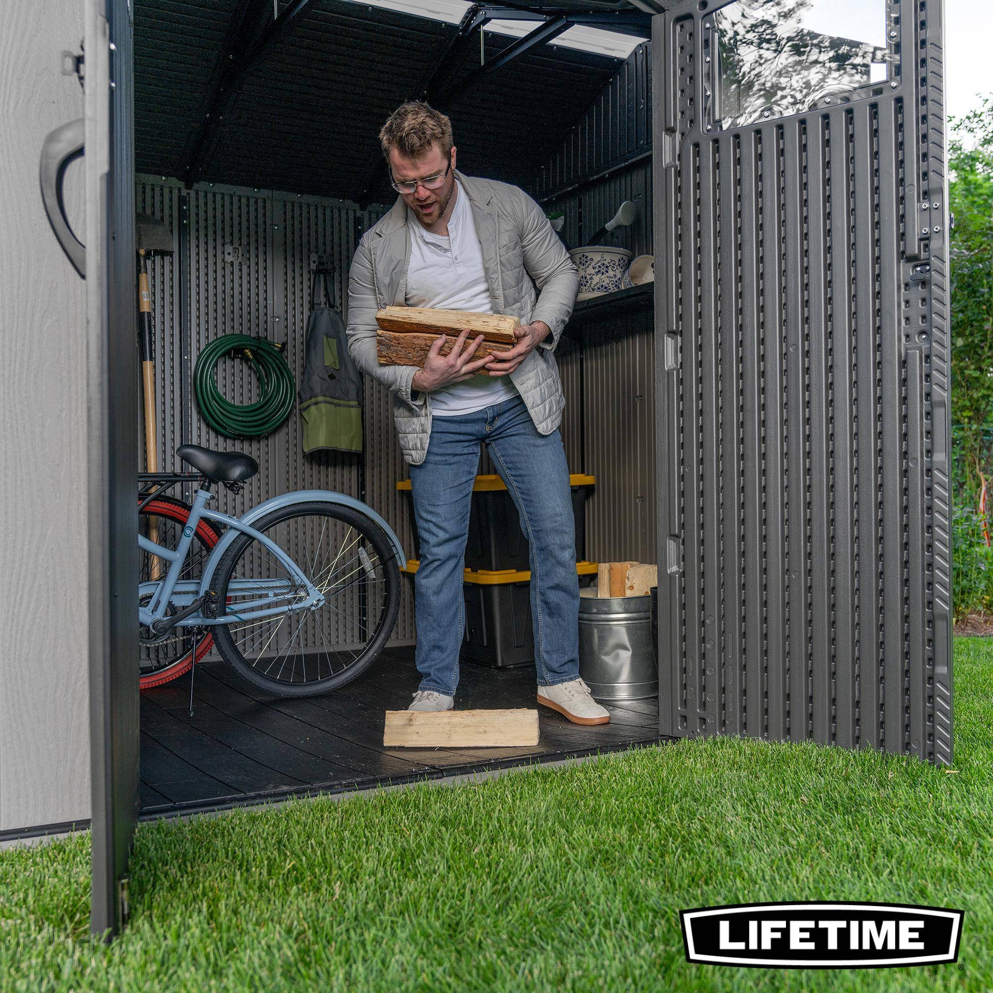 Lifetime - Abri de jardin résine 7.58m2 (3.56x2.13m) side entry LIFETIME #60430U - Image 6