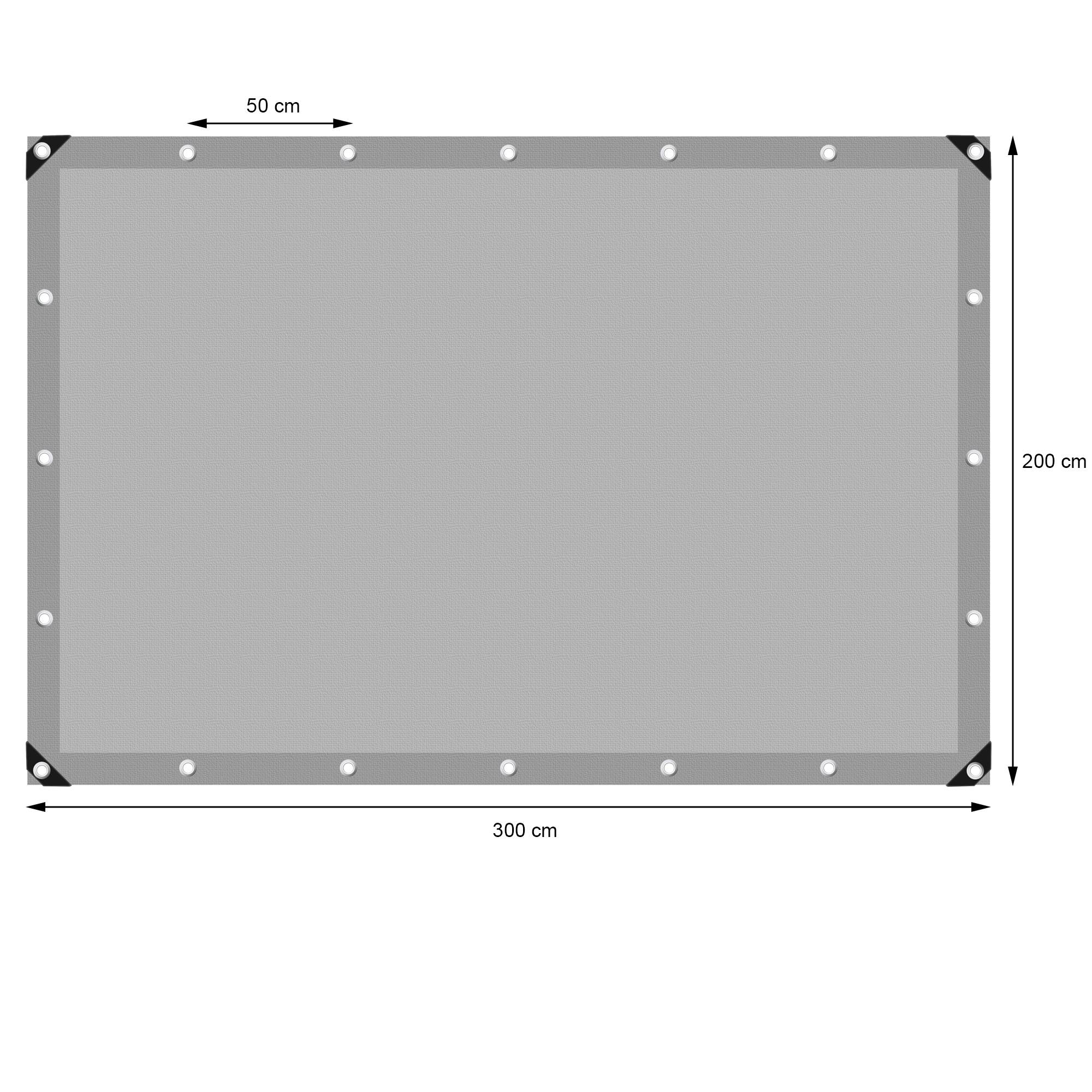 Ecd-Germany - Bâche de Protection Imperméable à l'Eau avec Oeillets - 2x3m 6m² 180g/m²- Polyéthylène PE Gris - Résistant à la Moisissure - Imagen 5