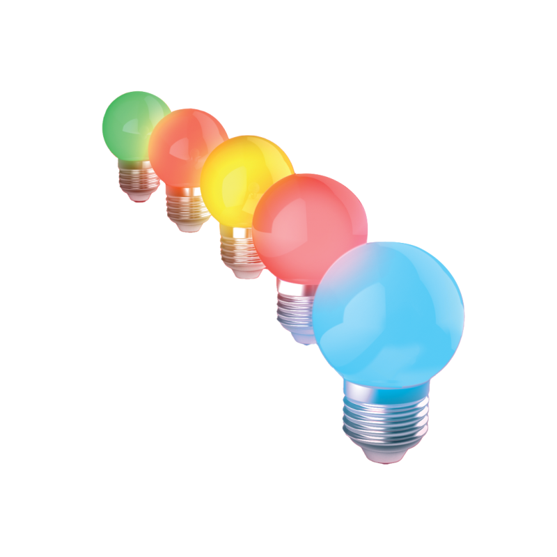 Xanlite - Lot de 5 Ampoules LED, Culot E27, RVB, Spécial Extérieur - PACK5EEGRLPRVBJR - Image 1