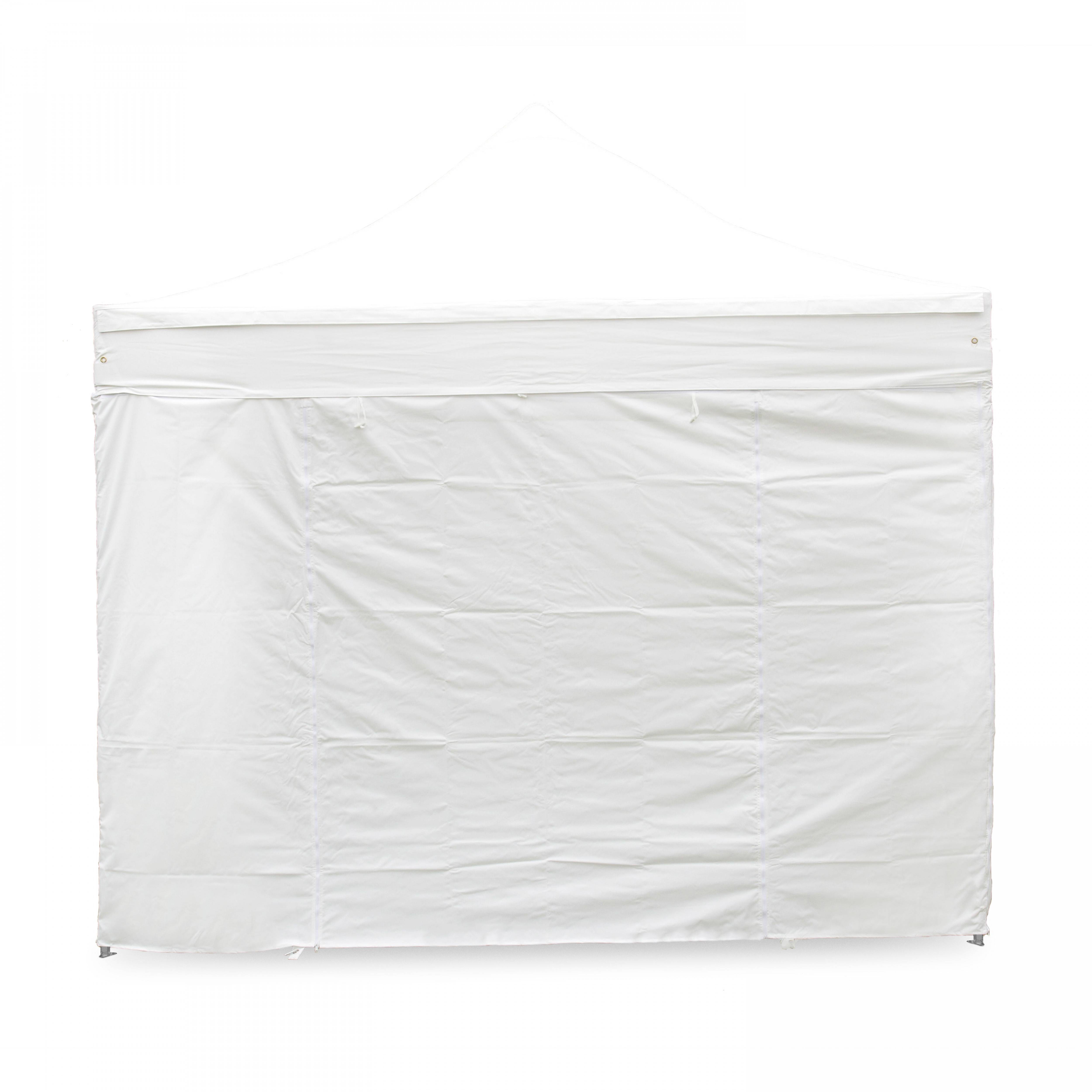 Oviala - Mur porte zippable pour tente pliante pro 40mm  4,5m blanc  - Oviala - Imagen 2