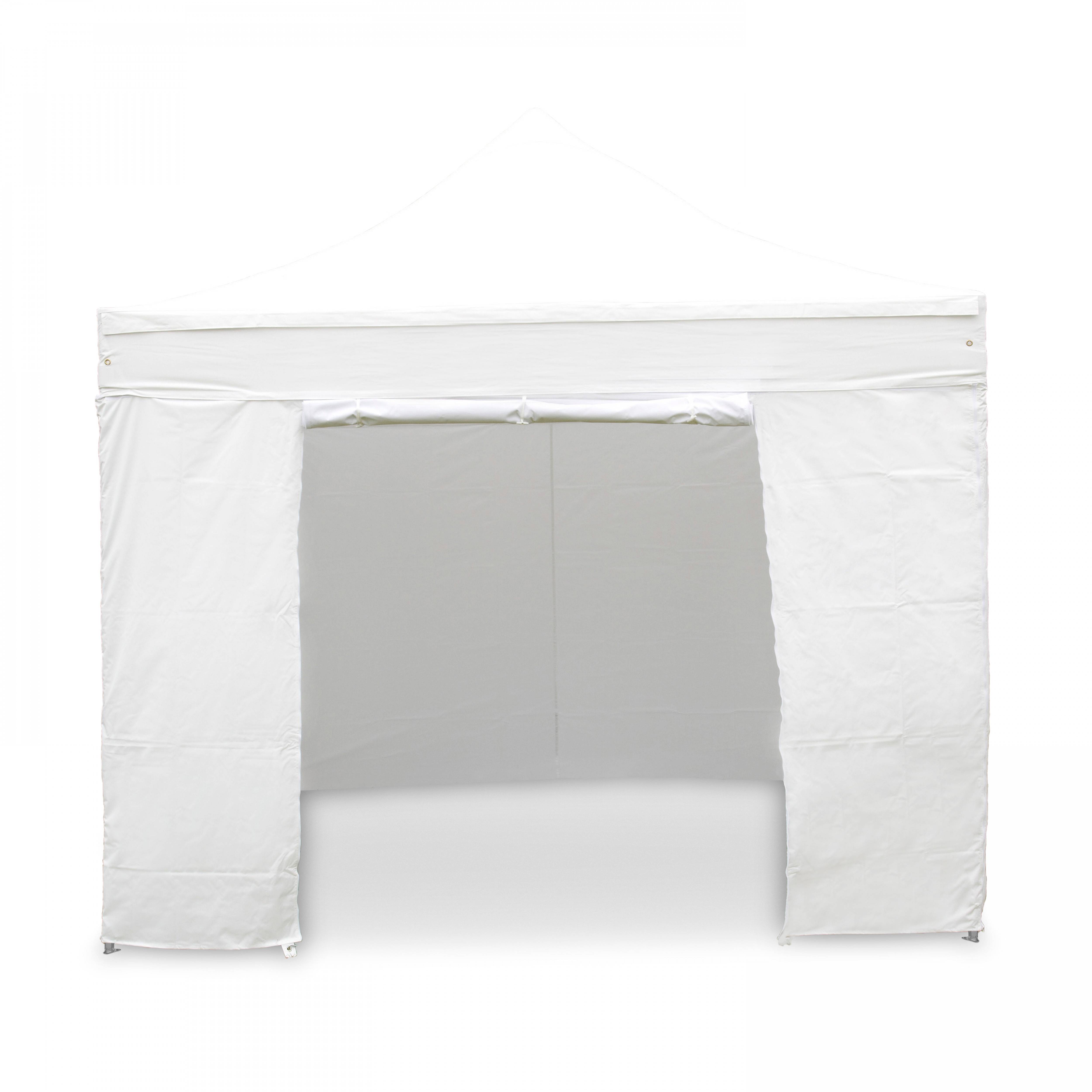 Oviala - Mur porte zippable pour tente pliante pro 40mm  4,5m blanc  - Oviala - Imagen 1