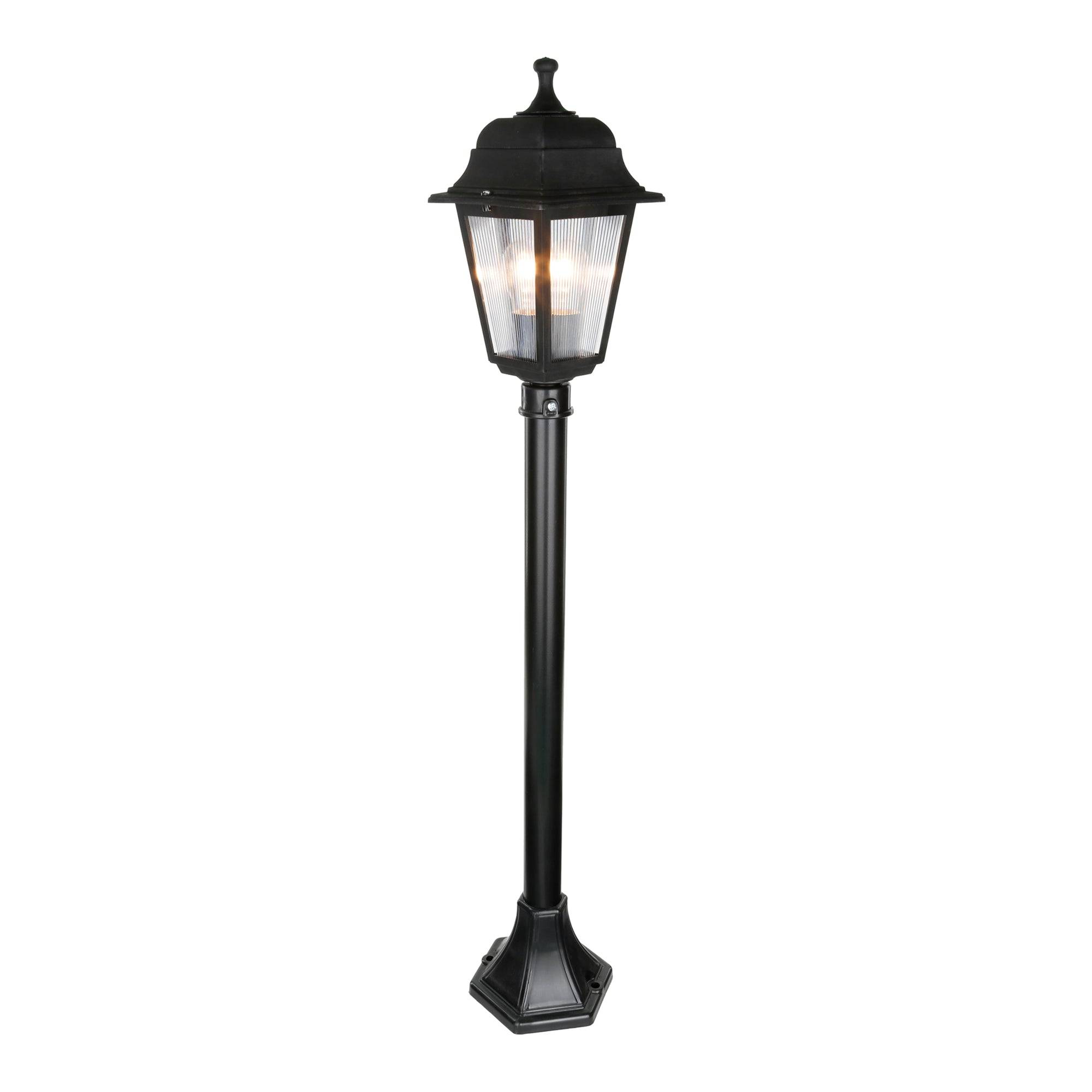 Helloshop26 - Lampadaire lampe lumière luminaire extérieur 100 cm E27 noir - Imagen 1