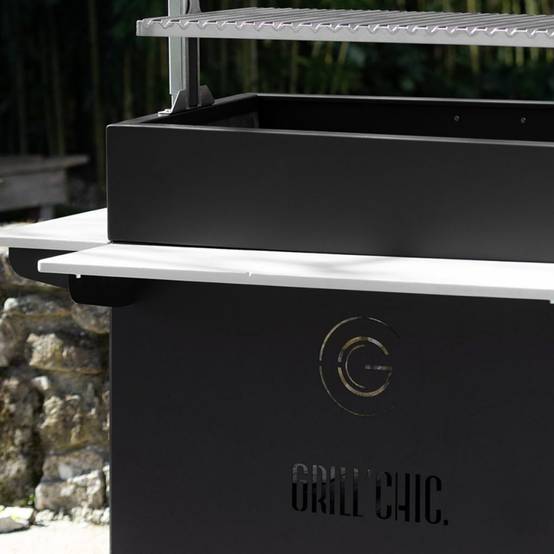 Tablettes pour Barbecue Argentin Santa Maria Asado sur meuble avec Supports en Acier - Lot de 3 - GRILL CHIC - Image 4