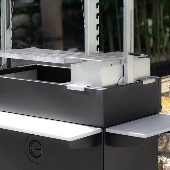 Tablettes pour Barbecue Argentin Santa Maria Asado sur meuble avec Supports en Acier - Lot de 3 - GRILL CHIC - Image 5