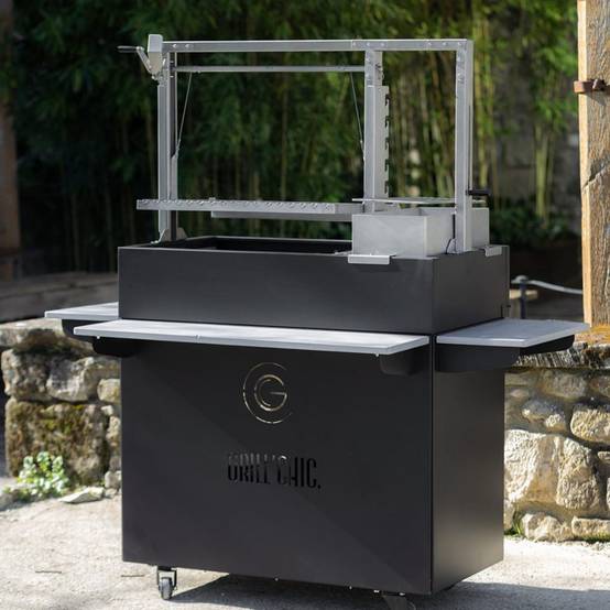 Tablettes pour Barbecue Argentin Santa Maria Asado sur meuble avec Supports en Acier - Lot de 3 - GRILL CHIC - Image 3