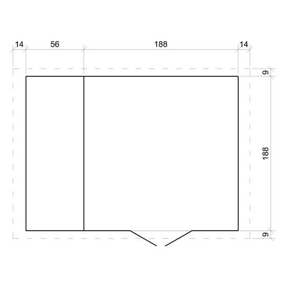 Timbela - Abri de jardin en bois et range bûches extérieur I206xL272xH218 cm/ 3,53+0,97 m² avec sol traité - 19 mm d’épaisseur - Timbela M386C+M386G - Image 6