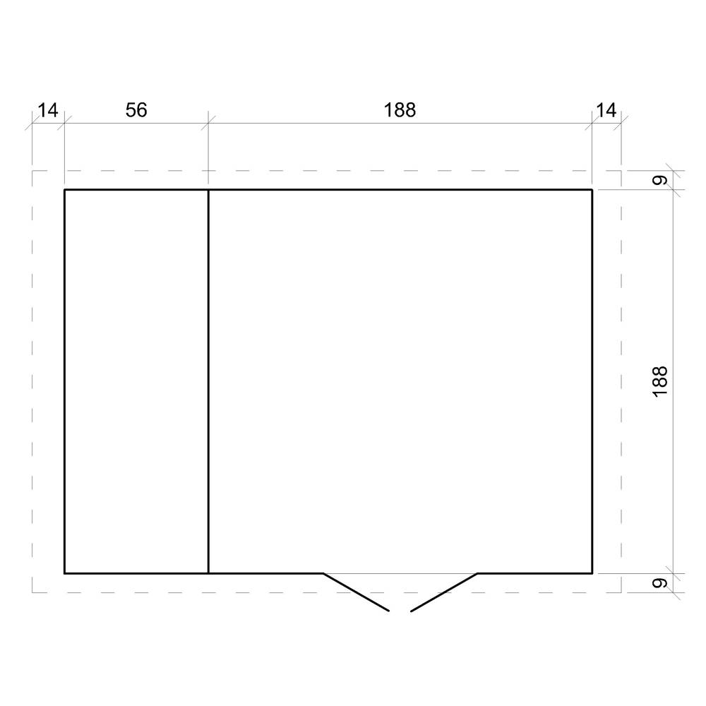 Timbela - Abri de jardin en bois et range bûches extérieur I206xL272xH218 cm/ 3,53+0,97 m² avec sol traité - 19 mm d’épaisseur - Timbela M386C+M386G - Image 6