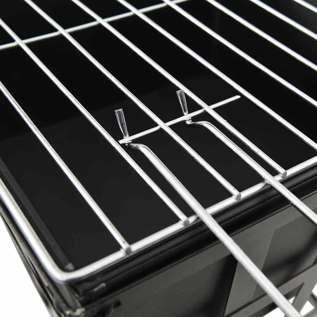 Brasero Barbecue 2-en-1 Acier pour Jardin Foyer Extérieur Compact avec Grille 34x34x48 cm - ComfortXL Outdoor Living - Image 7