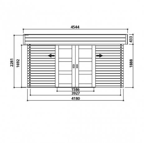 Abri de jardin VIBORG en bois 11,89 m², Plancher Non - Imagen 2