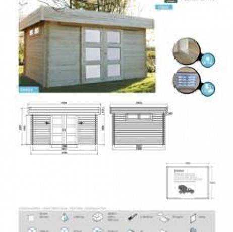 Abri de jardin VIBORG en bois 11,89 m², Plancher Non - Imagen 4