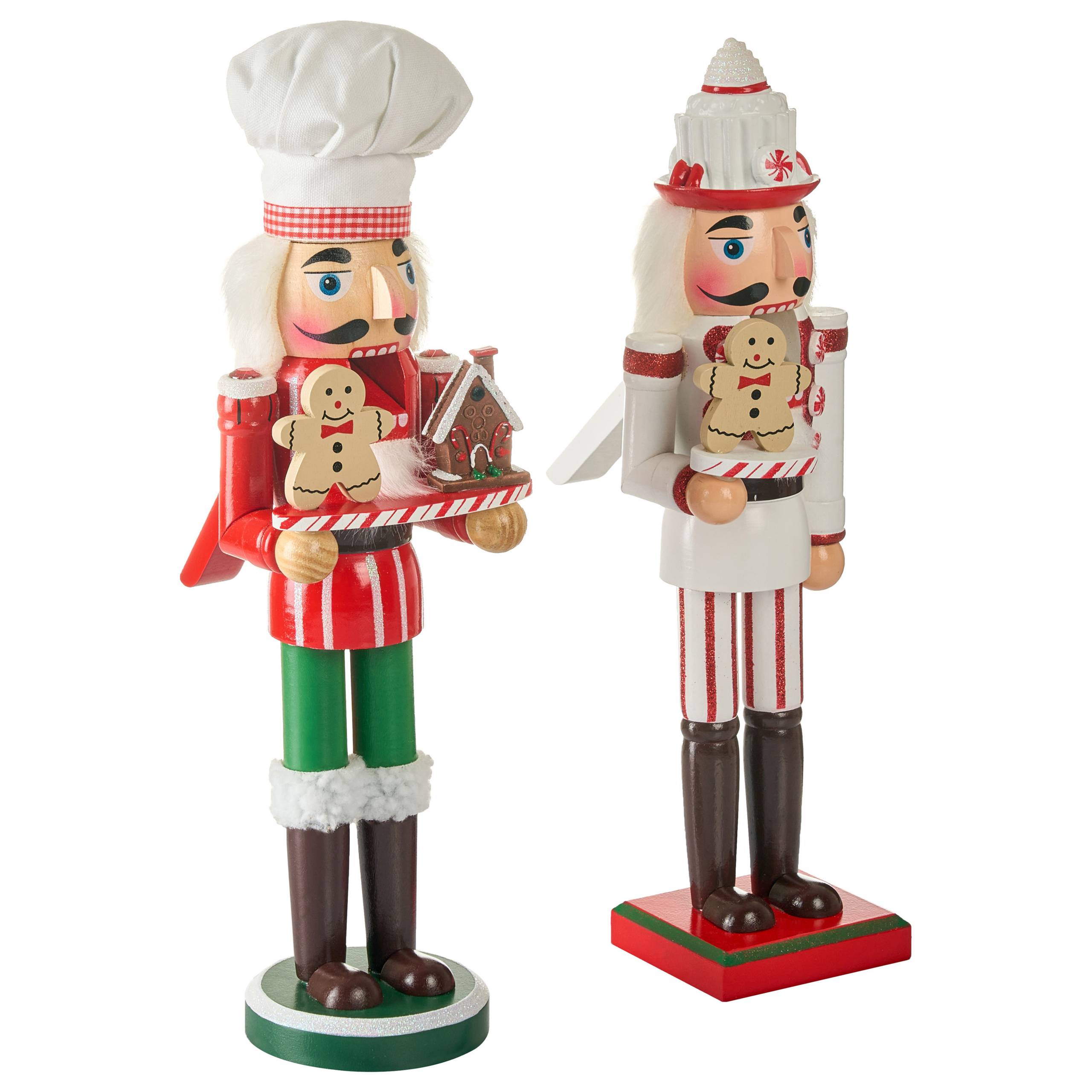Beliani - Accessoire Décoratif Bois de pin Rouge/blanc BODSJON - 9x9x35- Beliani - Image 2