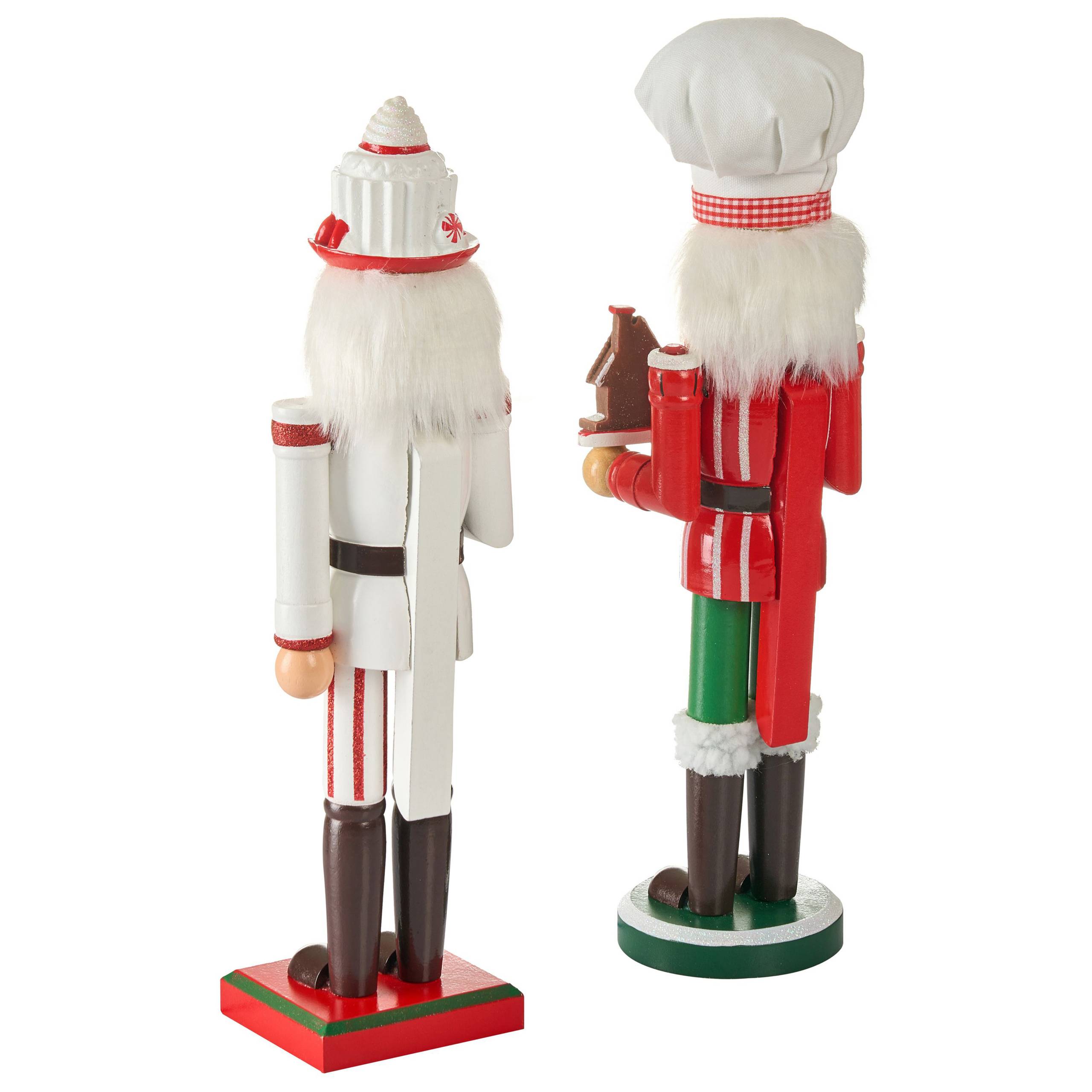 Beliani - Accessoire Décoratif Bois de pin Rouge/blanc BODSJON - 9x9x35- Beliani - Image 5