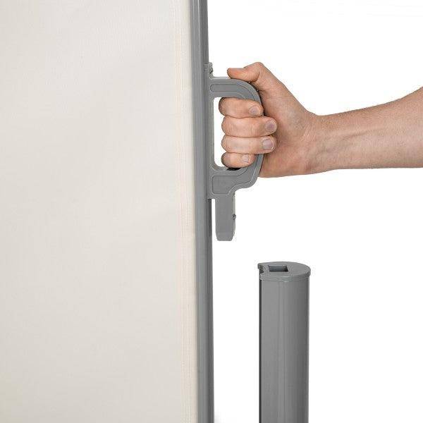 Helloshop26 - Auvent store latéral brise-vue abri soleil aluminium rétractable 200 x 300 cm beige - Imagen 4