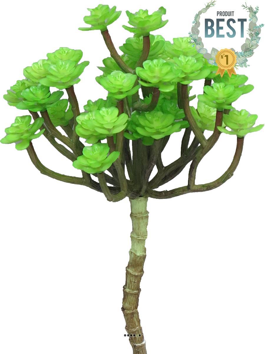 Artificielles - Mini têtes d'echeveria factices en piquet, H22cm, D12cm, Vert - BEST - couleur: Vert - Imagen 1