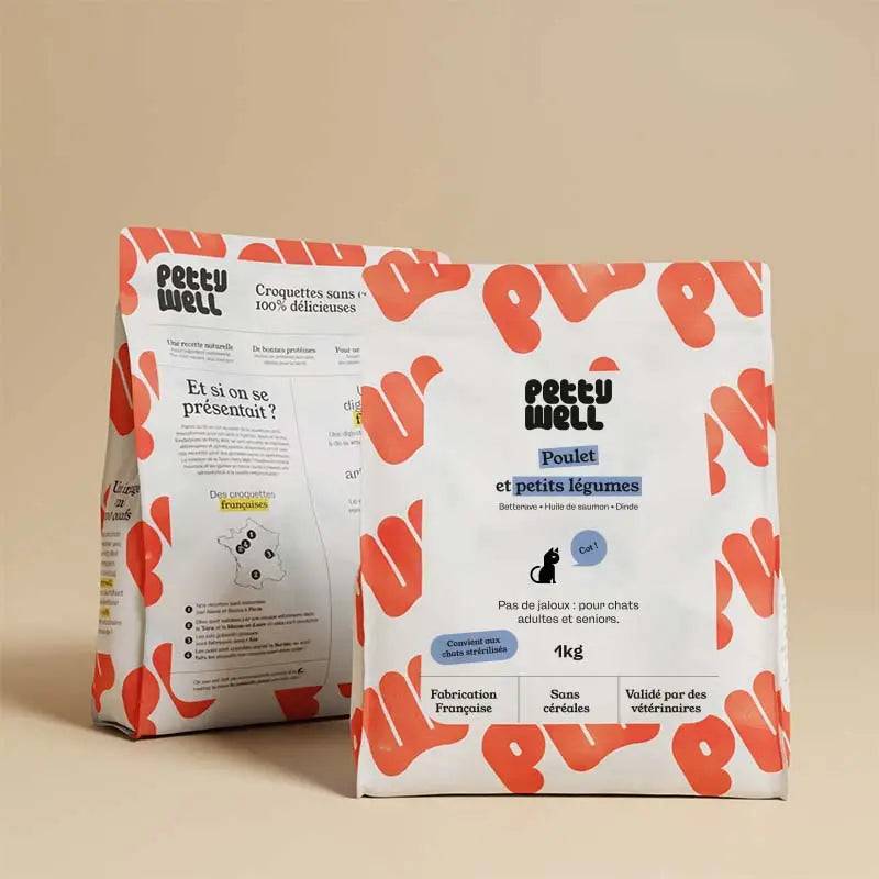 Petty Well - Croquettes Sans Céréales Poulet & Dinde pour Chat - Imagen 1