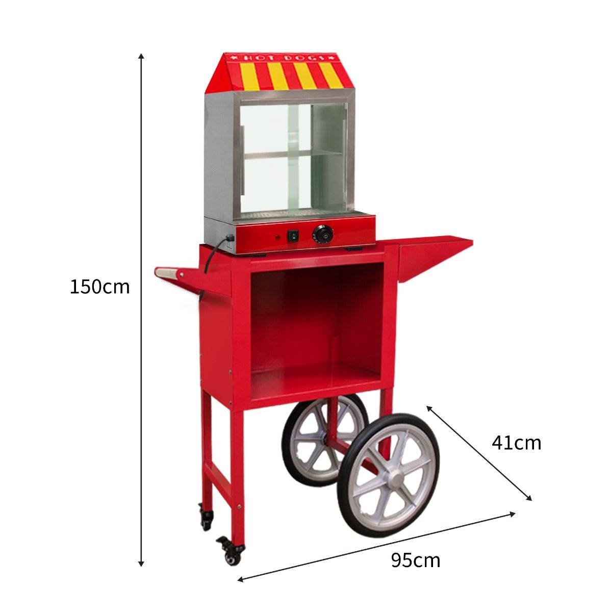 Kukoo - KuKoo Cuiseur vapeur pour Hot Dog avec Chariot assorti - Imagen 4