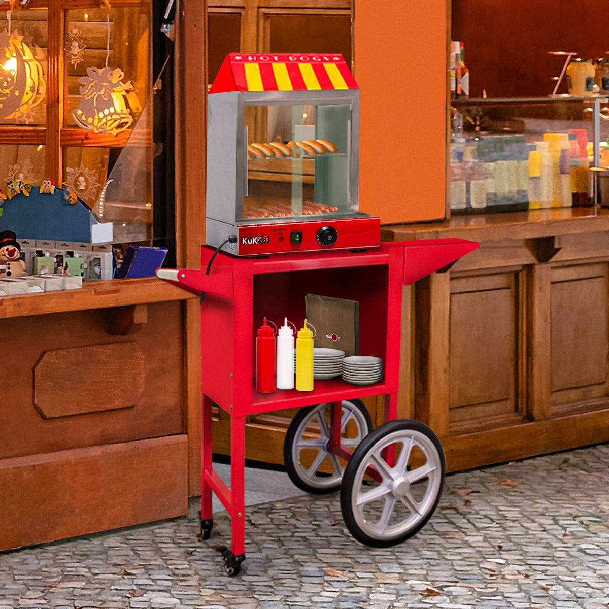 Kukoo - KuKoo Cuiseur vapeur pour Hot Dog avec Chariot assorti - Imagen 2