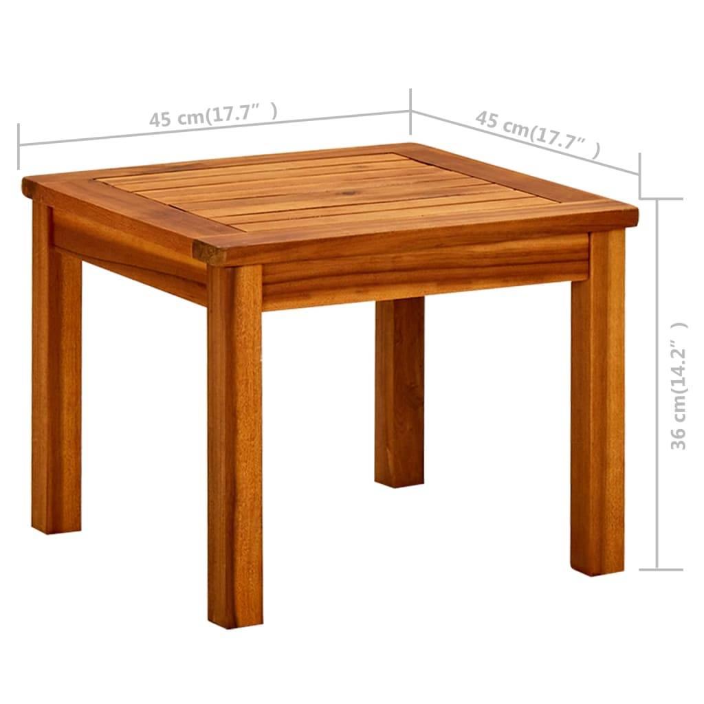 ComfortXL - Petite Table Basse Carrée de Jardin 45cm en Bois d'Acacia Massif Huilé à Lattes – ComfortXL Outdoor Living - Image 7