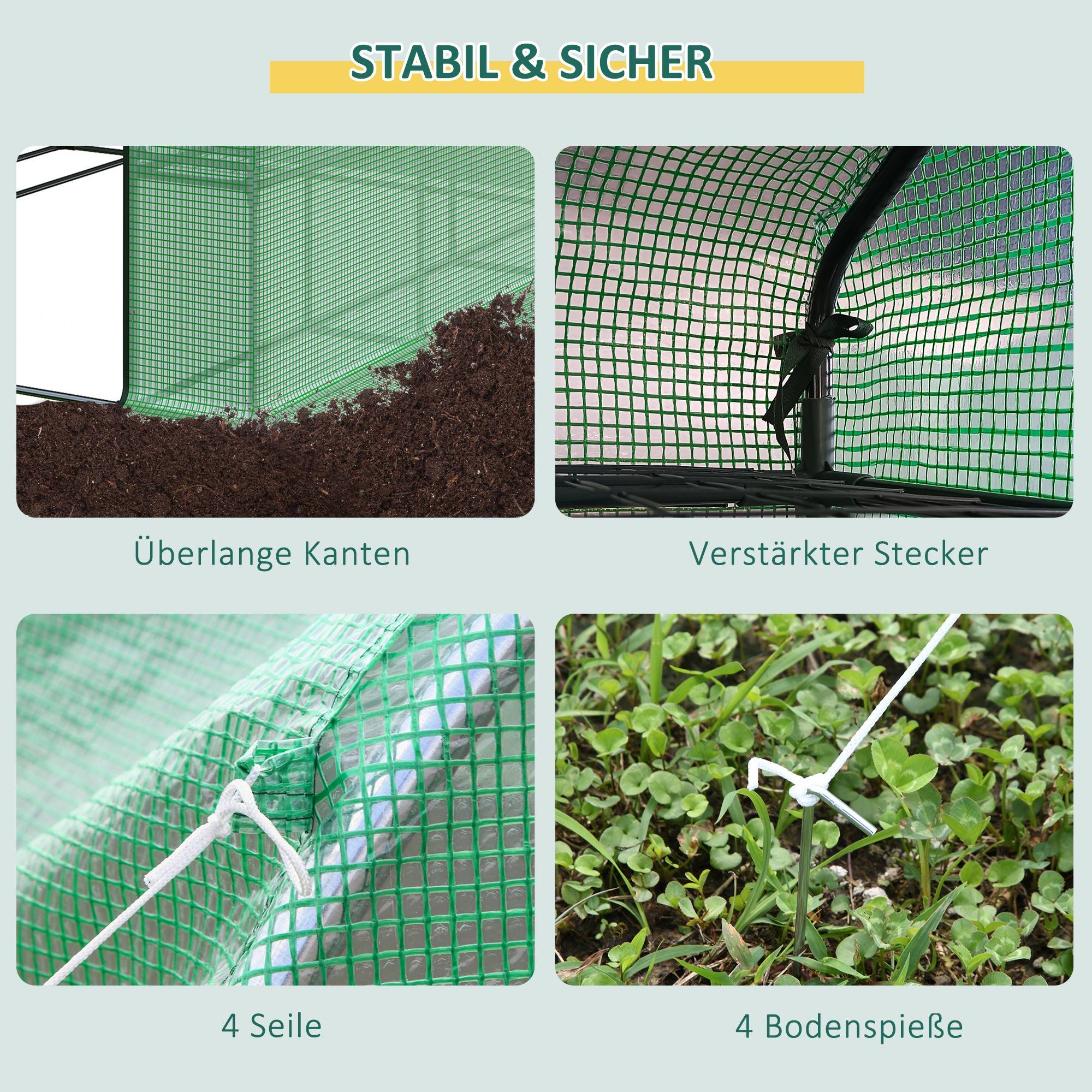 Serre de jardin acier PE pour tomates et plantes culture optimale 244x180x210cm vert - ComfortXL Outdoor Living - Image 9