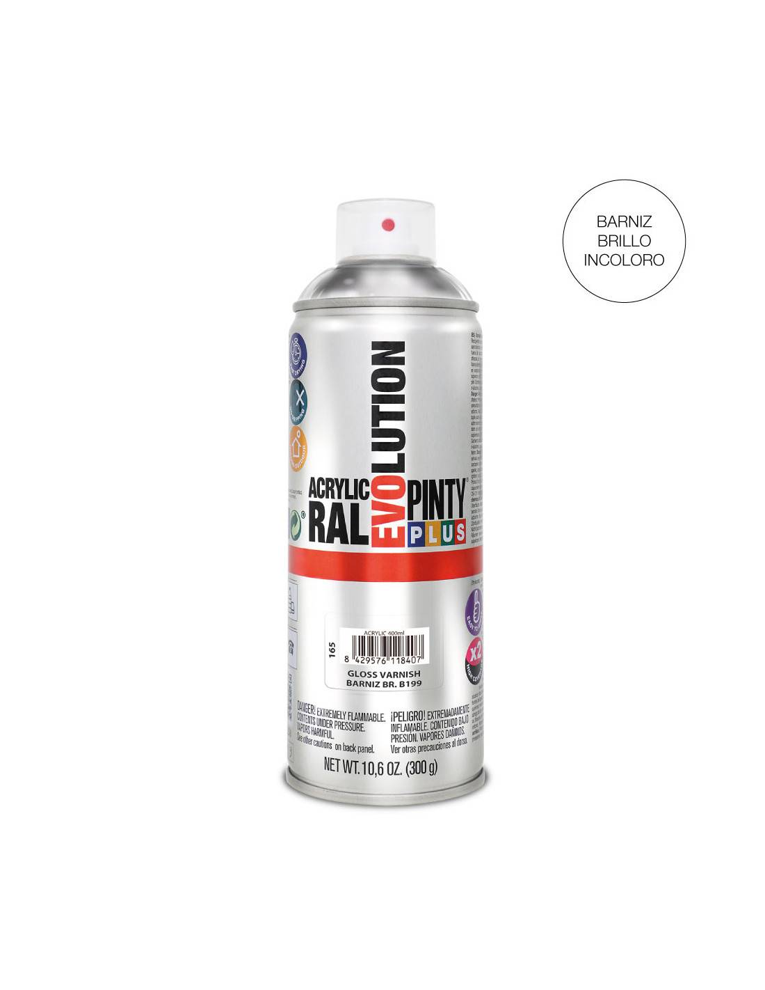 Peinture En Aérosol Pintyplus Evolution 520cc  B199 Vernis Brillant - Image 2