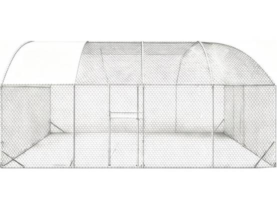 Enclos à Poules Dôme 15 M² Parc Grillagé "cocorico" - 5 X 3 M - Acier Galvanisé -habitat Et Jardin - Image 4