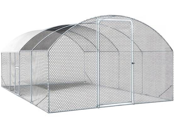 Enclos à Poules Dôme 15 M² Parc Grillagé "cocorico" - 5 X 3 M - Acier Galvanisé -habitat Et Jardin - Image 1