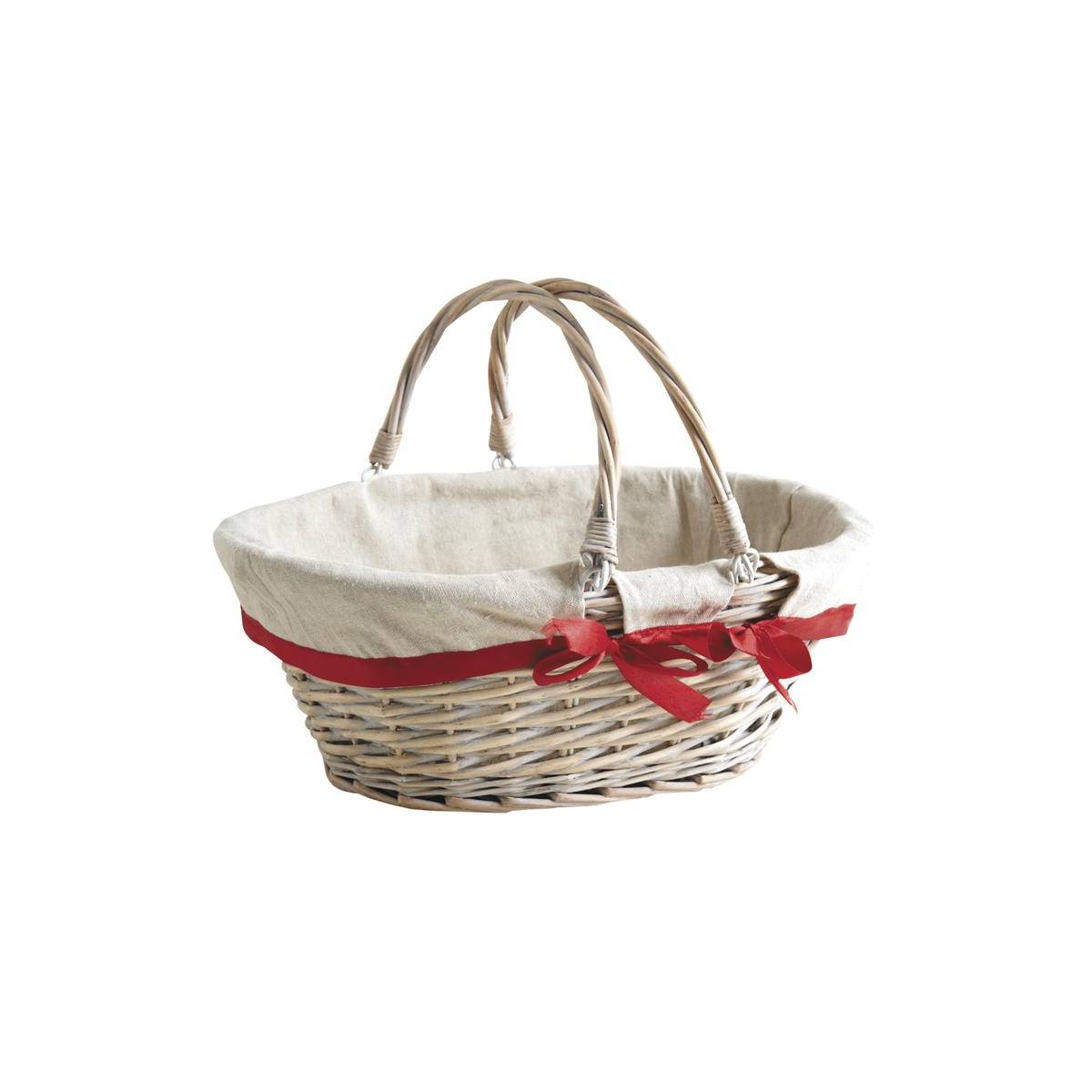 Aubry Gaspard - Panier ovale en osier teinté "Élégance Campagnarde"