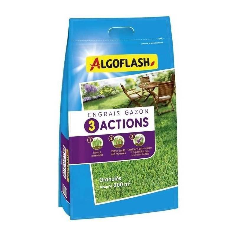 Algoflash Naturasol - Algoflash Naturasol Engrais Gazon - 3 Actions - 10 Kg - Image 1