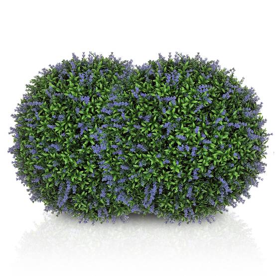 Set 2 sphères artificielles lavande maison/jardin Ø42cm, vert/violet - Image 1