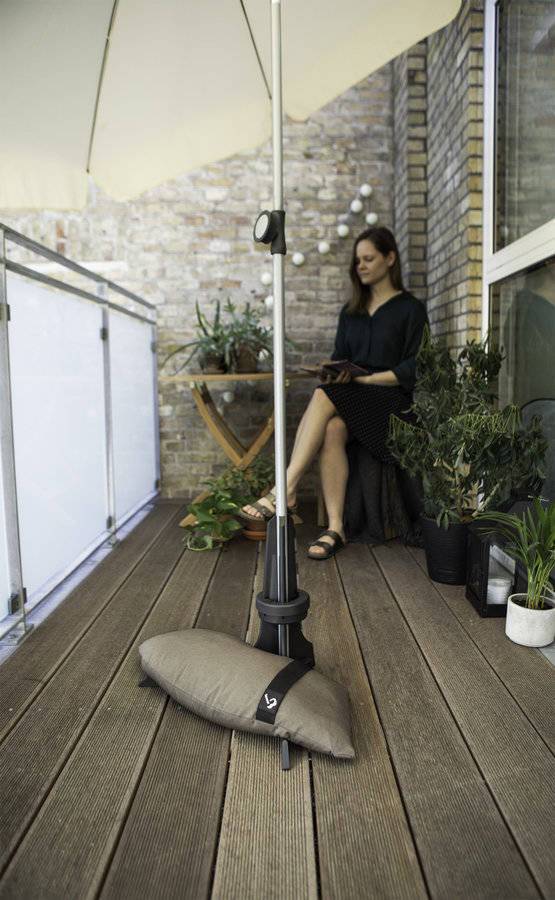 Baser - Pied pour parasol de balcon marron foncé - 25 Kg -  de Ø20 à 40 mm Baser - Imagen 3