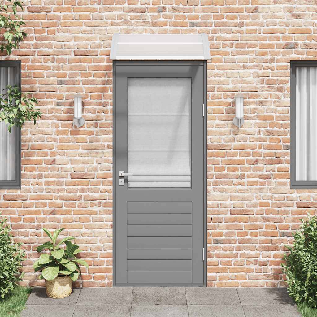 Maison Chic - Store banne | Auvent de porte gris et transparent 80 x 75 cm en polycarbonate Maison Chic - Image 3