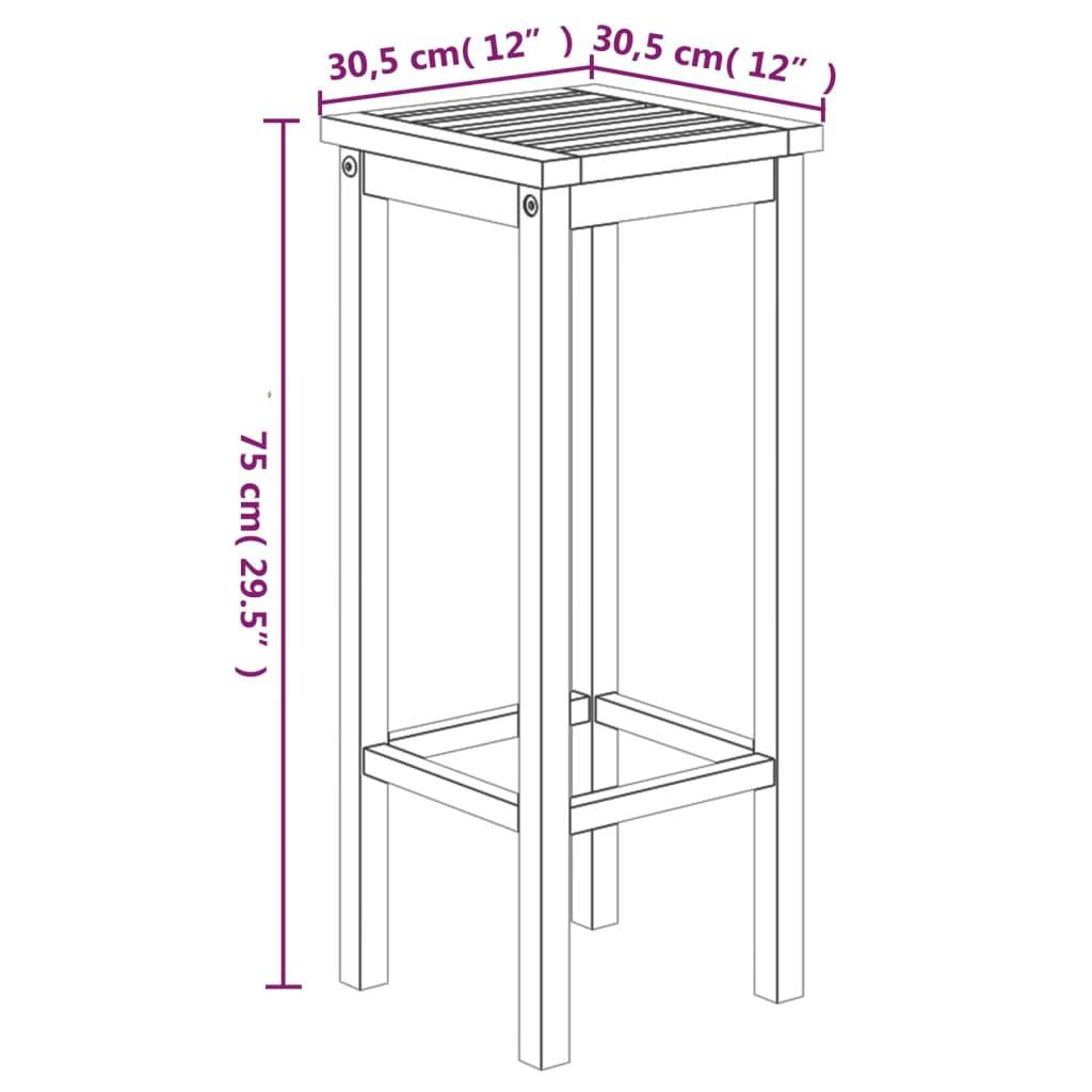 Maison Chic - Ensemble de 3 pcs bar de jardin - Mobilier d'extérieur - Mobilier de jardin bois d'acacia solide-JU2237 - Image 10
