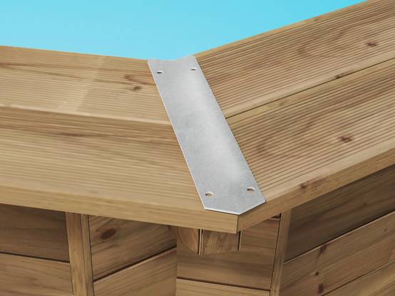 Cache Angle Pour Piscine Bois - Lot De 8 -habitat Et Jardin - Image 1