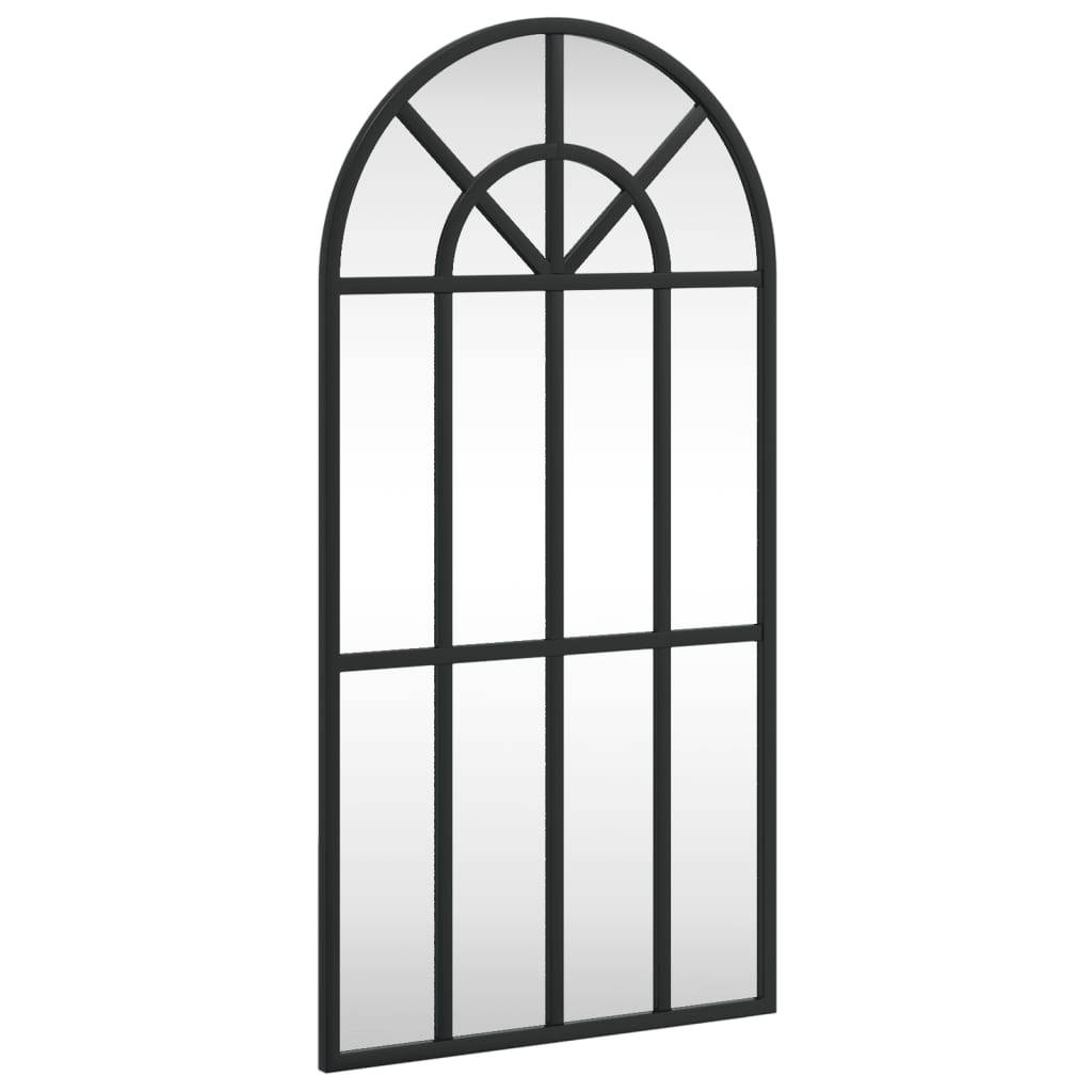 Maison Chic - Miroir mural - Miroir décoratif noir 30x60 cm arche fer - Image 1