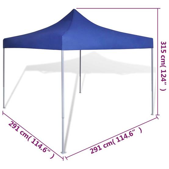 Pergola polyester bleu 291 x 291 x 315 cm - Prolenta premium p372.8 - Image 9