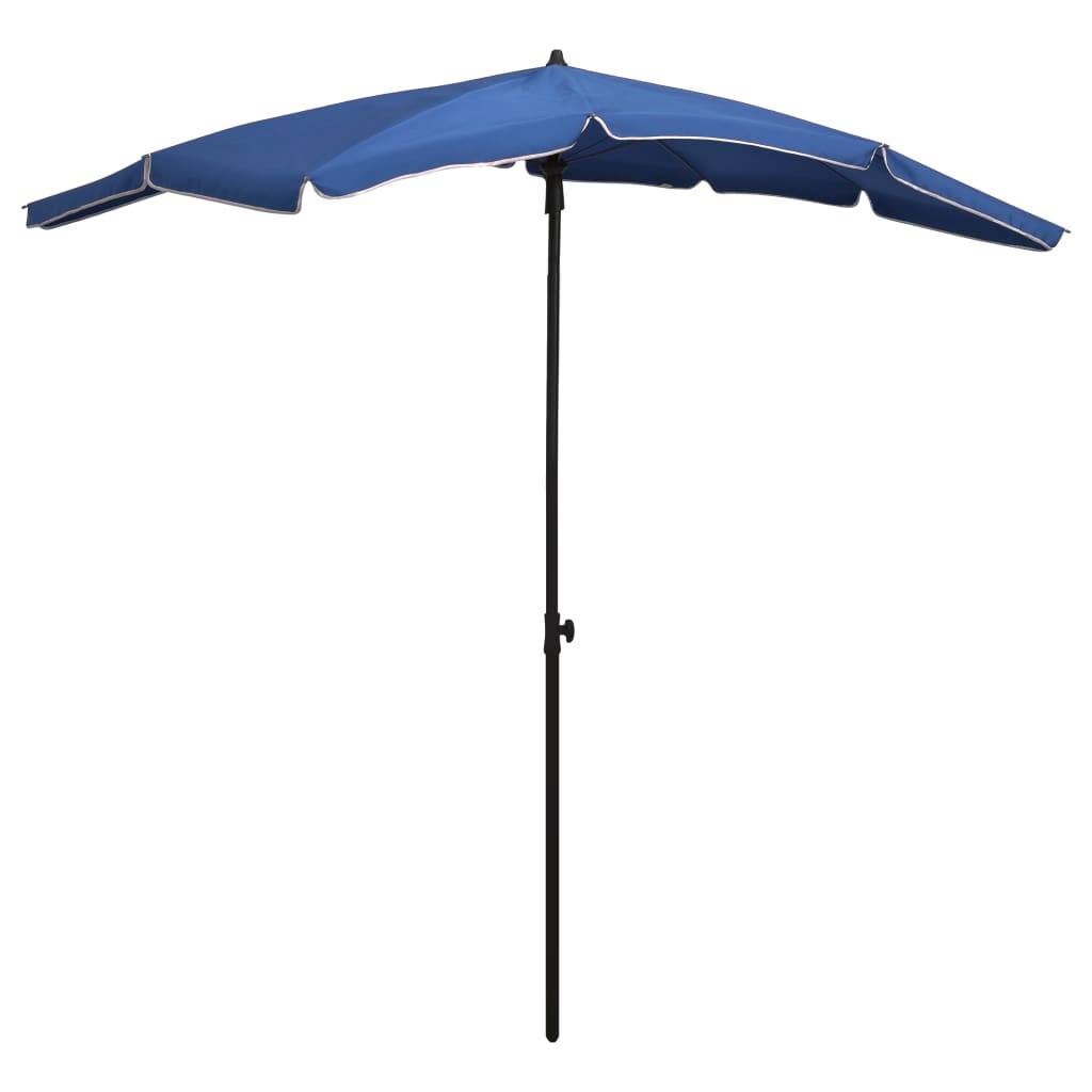 Helloshop26 - Parasol de jardin avec mât 200 x 130 cm bleu azuré - Imagen 1