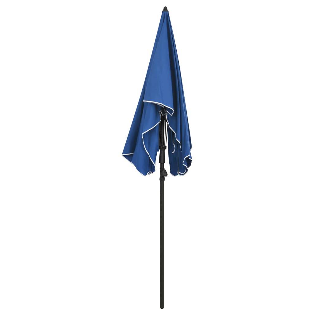 Helloshop26 - Parasol de jardin avec mât 200 x 130 cm bleu azuré - Imagen 3