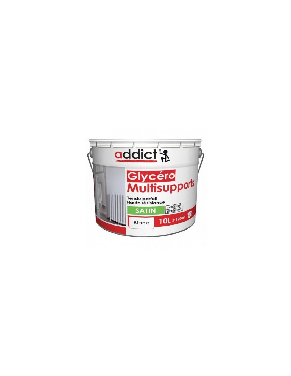 Peinture Laque Multi-supports Satin 10 Litres Blanc - Addict - Image 2