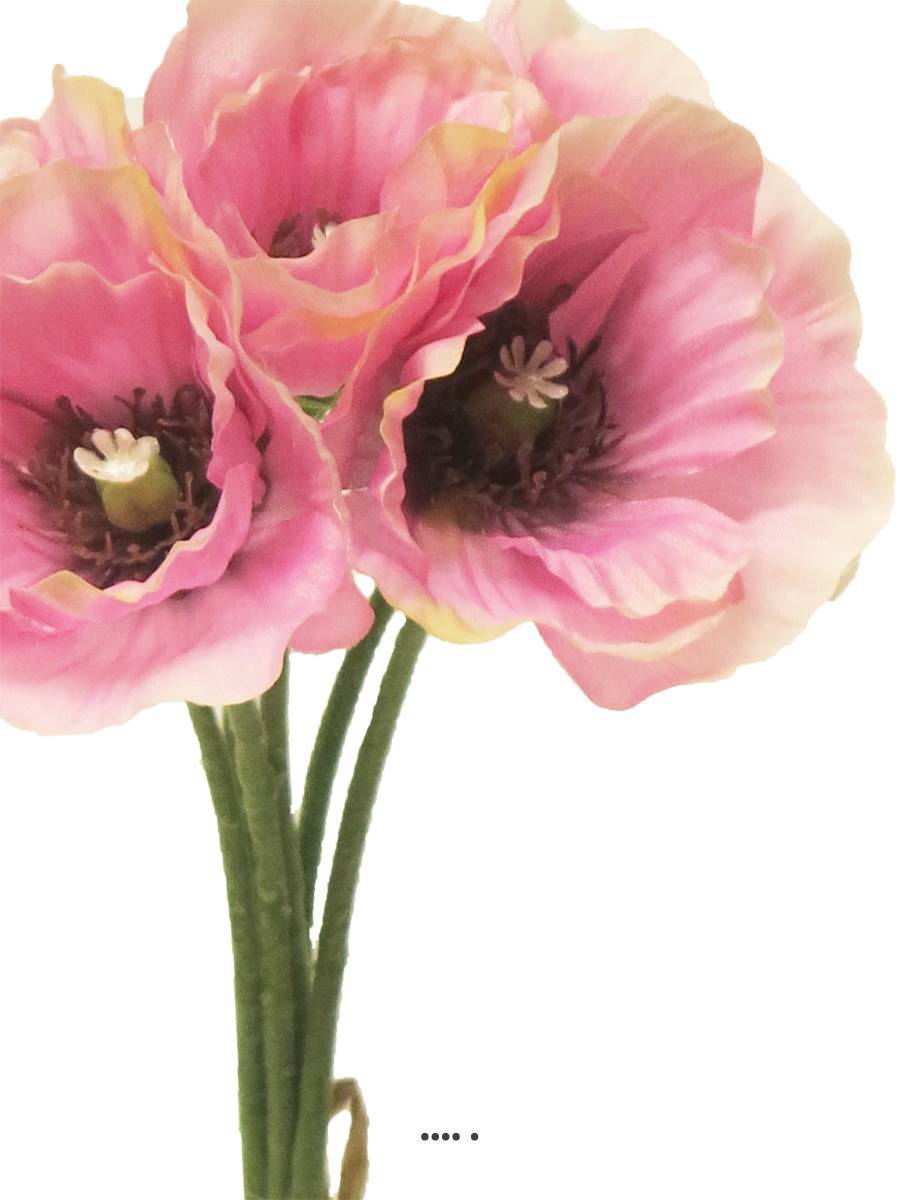 Artificielles - Bouquet de Pavot artificiel, H 29 cm Rose - BEST - couleur: Rose - Imagen 3